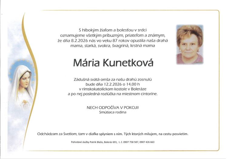 Smútočné oznámenie