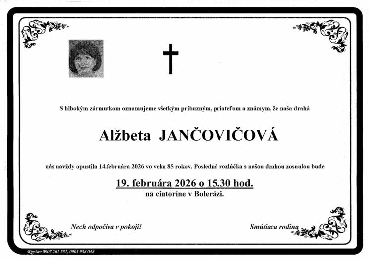 Smútočné oznámenie